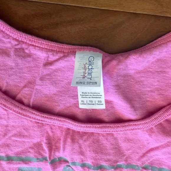 Gildan Softstyle Ring Spun Pink Beach Please Tank Top size XL - Picture 4 of 4